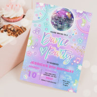Dance Birthday Party Tie Dye Neon Glow Dance Disco