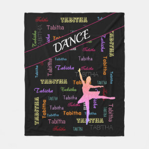Dance Blanket with Personalised Name All Over