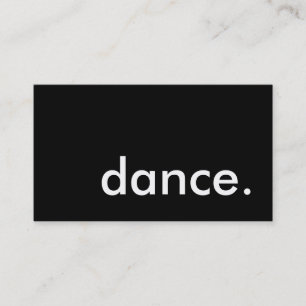 dance. business card