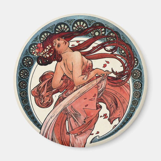 Dance by Alfons Mucha 1898 Magnet (Front)