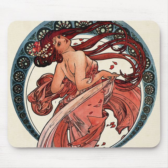 Dance by Alfons Mucha 1898 Mouse Mat (Front)