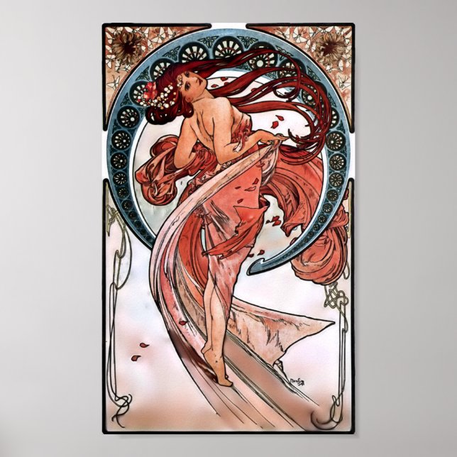 Dance by Alfons Mucha 1898 Poster (Front)