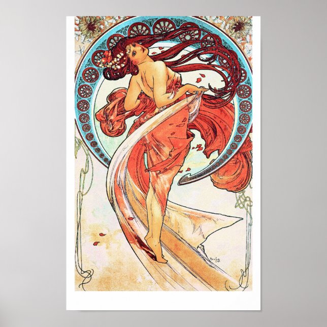 Dance by Alphonse Mucha Poster (Front)