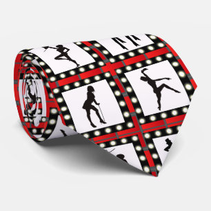 Dance Cabaret Showgirls Dancing Print Tie