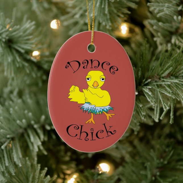 Dance Chick Text Ceramic Tree Decoration (Tree)