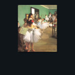 Dance Class by Degas, Vintage Impressionism Ballet Canvas Print<br><div class="desc">The Dance Class (1874) by Edgar Degas is a vintage impressionist fine art painting. The famous dance master Jules Perrot is conducting the class in a rehearsal hall in the old Paris Opera. A school classroom of ballet dancers, ballerinas and their dance professor teacher with a large mirror hanging on...</div>