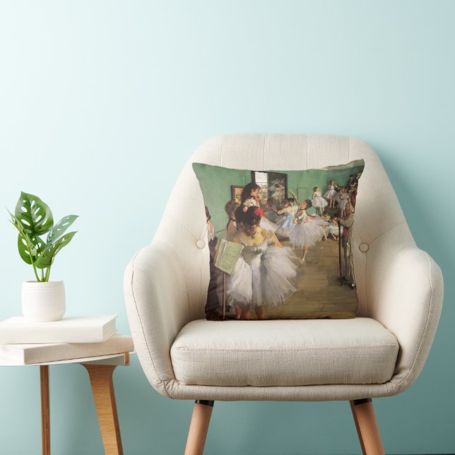 Dance Class by Degas, Vintage Impressionism Ballet Cushion (Chair)