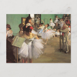 Dance Class by Degas, Vintage Impressionism Ballet Postcard