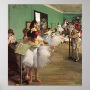 Dance Class by Degas, Vintage Impressionism Ballet Poster