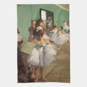 Dance Class by Degas, Vintage Impressionism Ballet Tea Towel