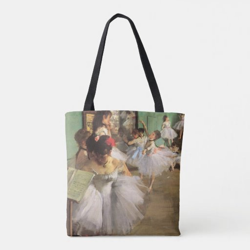 Image of Dance Class by Degas, Vintage Impressionism Ballet Tote Bag
