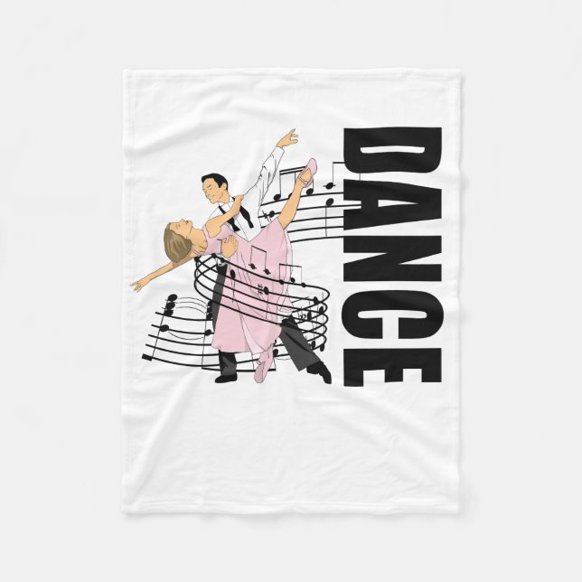 Dance Classic Ballroom Dancing Fleece Blanket (Front)