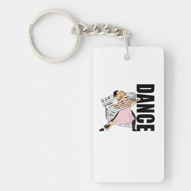 Dance Classic Ballroom Dancing Key Ring (Front)