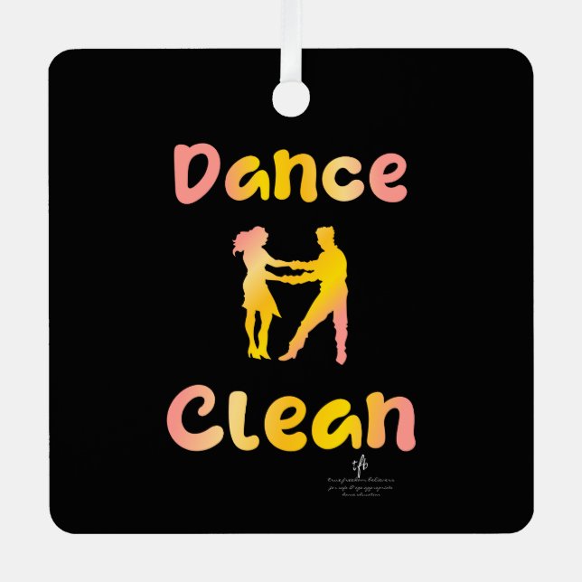 Dance Clean Cava Rosa Sq. Metal Tree Decoration (Front)