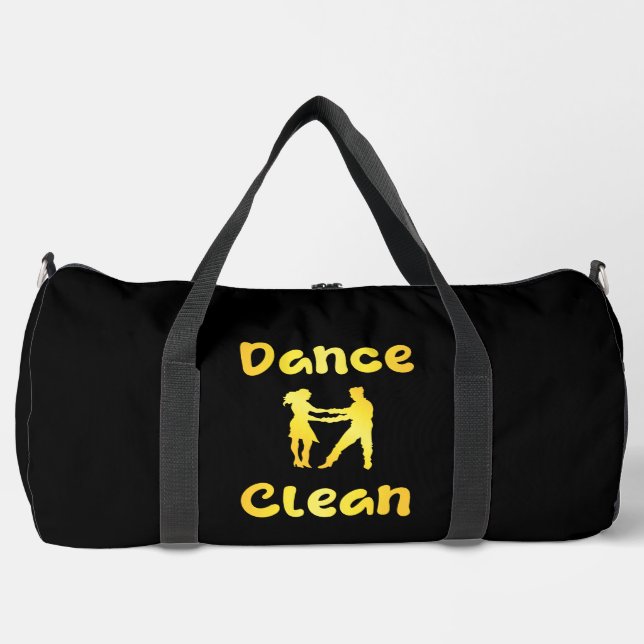 Dance Clean Golden Brass Duffle Bag (Front)
