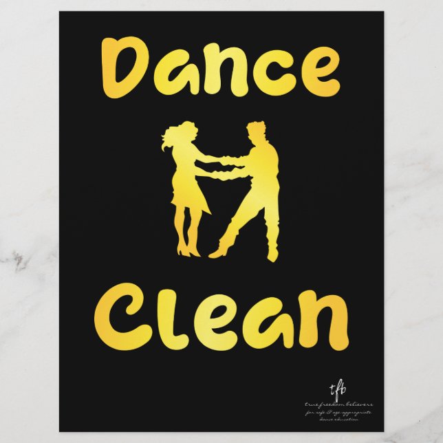 Dance Clean Golden Brass Flyer (Front)
