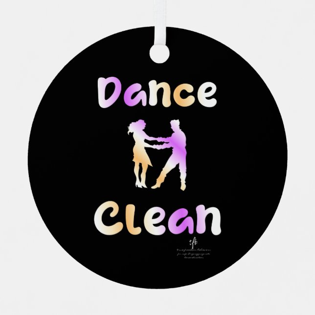 Dance Clean Sapin-Sapin Round Metal Tree Decoration (Front)