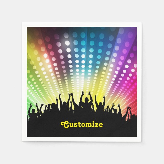 Dance Club Spot Lights Party Napkins (Front)