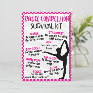 Dance Competition Survival Kit Invitation