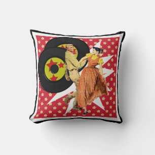 Dance Couple Square Dance Swing Dance 50's Dance Cushion