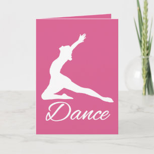 DANCE custom colour & text greeting cards