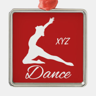 DANCE custom monogram & color ornament