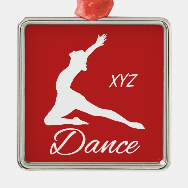 DANCE custom monogram & color ornament (Front)