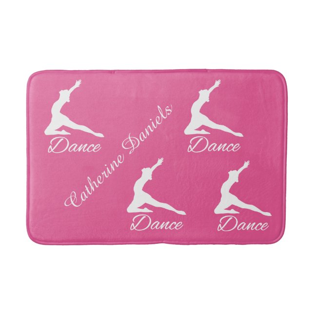 DANCE custom monogram & colour bath mat (Front)