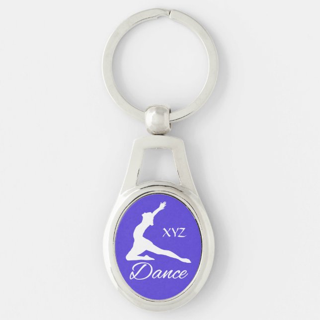 DANCE custom monogram & colour key chain (Front)