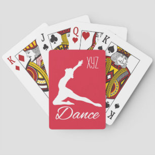 DANCE custom monogram & colour playing cards