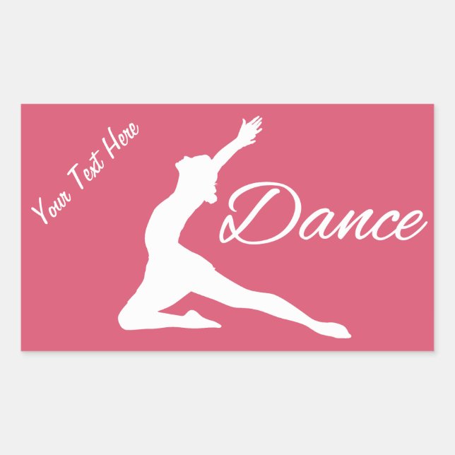 DANCE custom text & color stickers (Front)