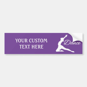 DANCE custom text & colour bumpersticker Bumper Sticker