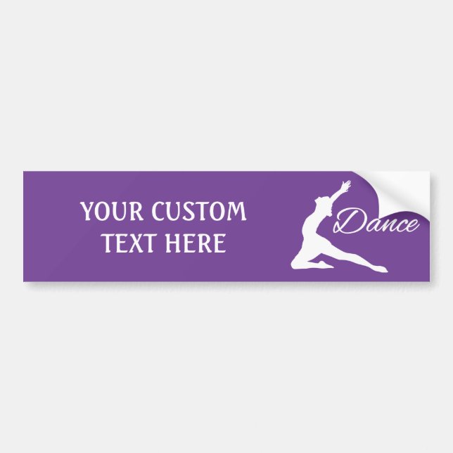 DANCE custom text & colour bumpersticker Bumper Sticker (Front)