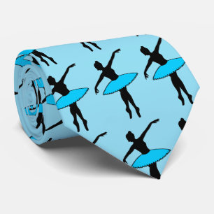 Dance Dad Blue Ballerina Ballet Dancer Teacher Tie