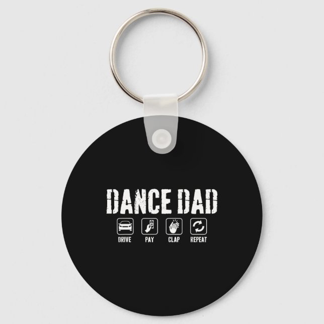 Dance Dad Competition Proud Dance Dad Father's Day Key Ring (Front)