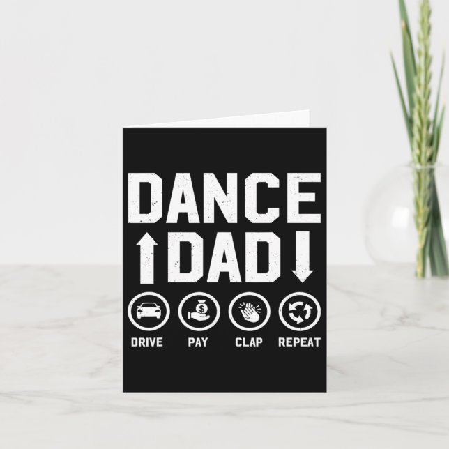 Dance Dad Father's Day Proud Dancer Dancing Father Card (Front)