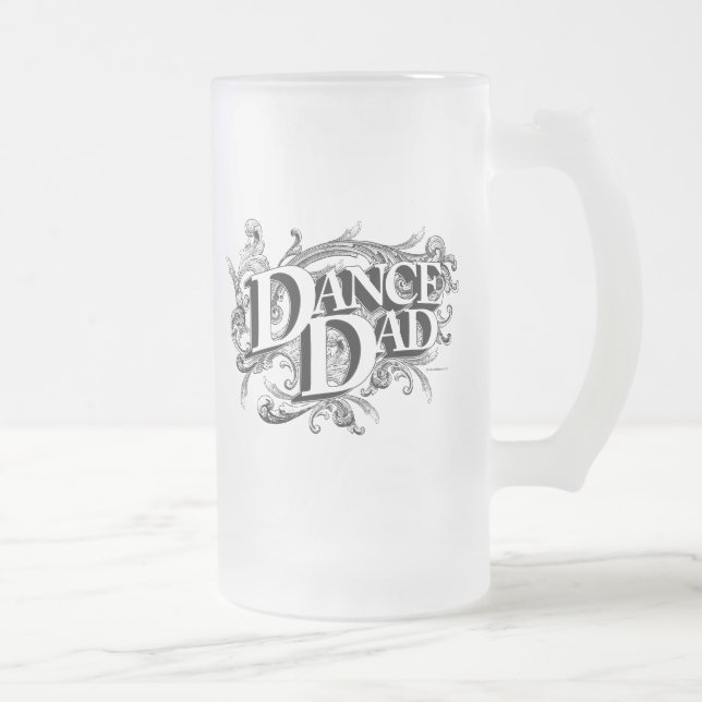 Dance Dad Frosted Glass Beer Mug (Right)