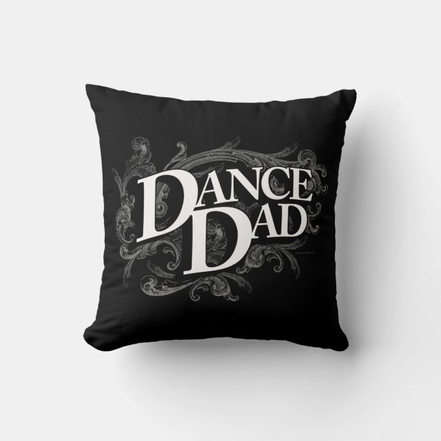 Dance Dad Throw Pillow (Front)