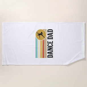 Dance Dad Vintage Retro Engraving Shirt Design_1 Beach Towel