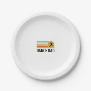 Dance Dad Vintage Retro Engraving Shirt Design_1 Paper Plate