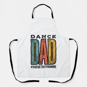 Dance Dad Vintage Typography Shirt Design_1 Apron