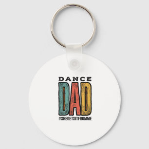 Dance Dad Vintage Typography Shirt Design_1 Key Ring