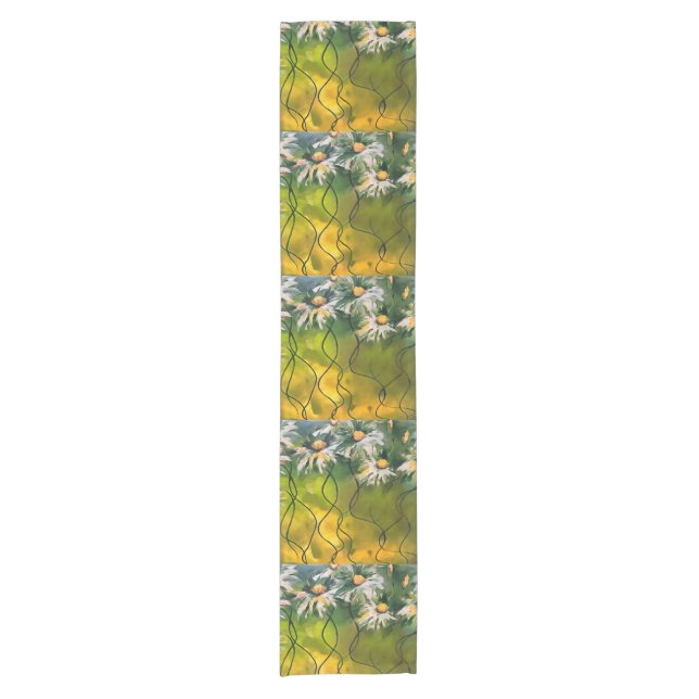 Dance Daisy Dance Surrealistic Art Short Table Runner (Front)