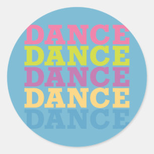 Dance Dance Classic Round Sticker