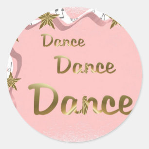 Dance Dance Dance Classic Round Sticker