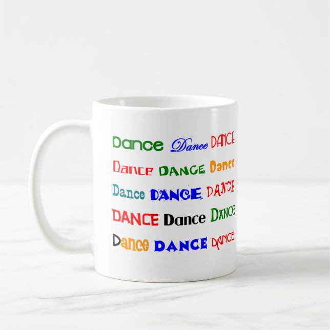 dance dance dance coffee mug (Left)