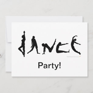 Dance Dancing Silhouette Design Invitation