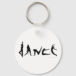 Dance Dancing Silhouette Design Key Ring
