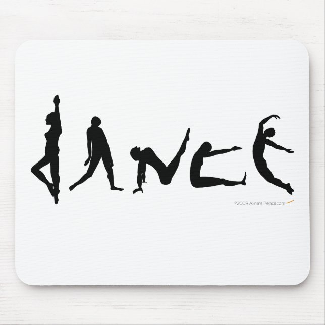 Dance Dancing Silhouette Design Mouse Mat (Front)