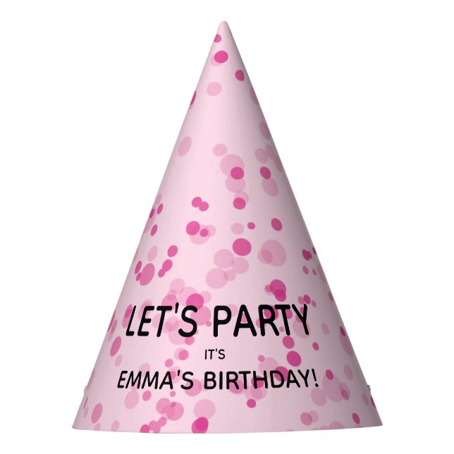 Dance Disco Ball Party Custom Pink and Black  Hat (Front)